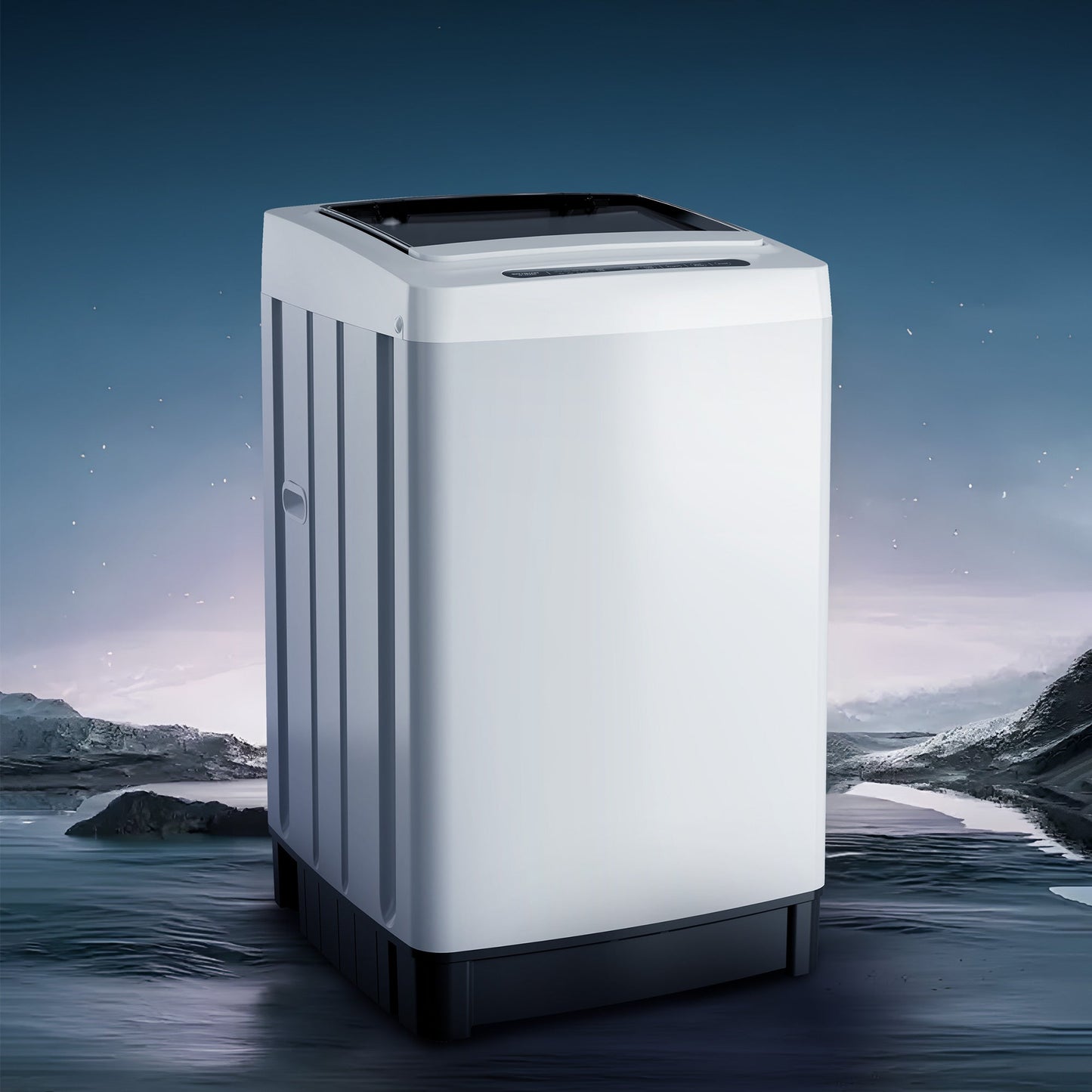 MF Studio Compact Washing Machine, LED Display 8 Wash Programs 10 Water Levels 3 Water Temperatures, 1.5 Cu.ft Top-Load Compact Washer Machine for Apartment, Dorm, Rvs