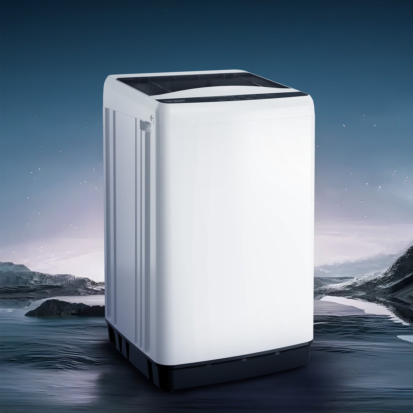 MF Studio Compact Washing Machine, LED Display 10 Wash Programs 6 Water Levels 3 Water Temperatures, 1 Cu.ft Top-Load Compact Washer Machine for Apartment, Dorm, Rvs