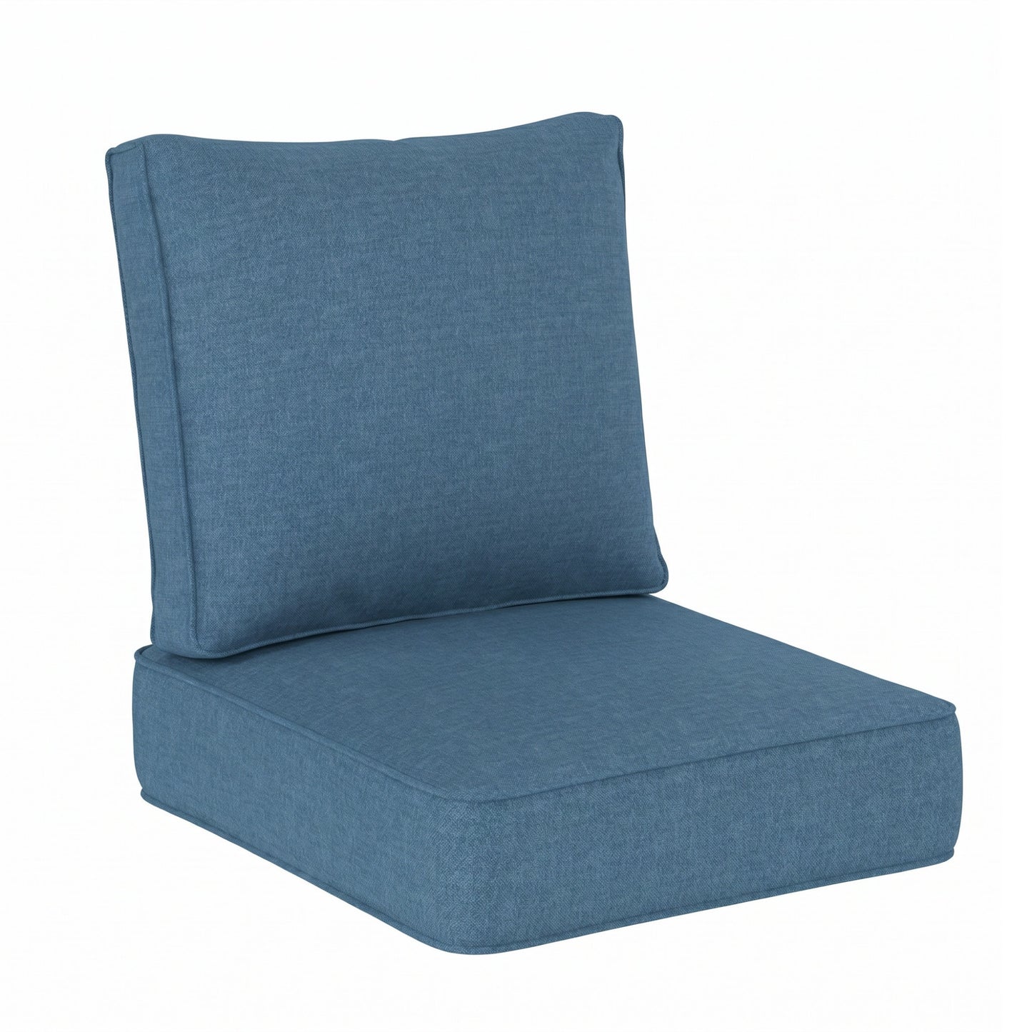 SUMMIT LIVING 24" x 24" x 5.75" Deep Seat Cushions, Olefin Replacement Cushion Set for Outdoor Patio Furniture, All-Weather-Resistant Navy Blue Sofa Cushions for Balcony & Couch