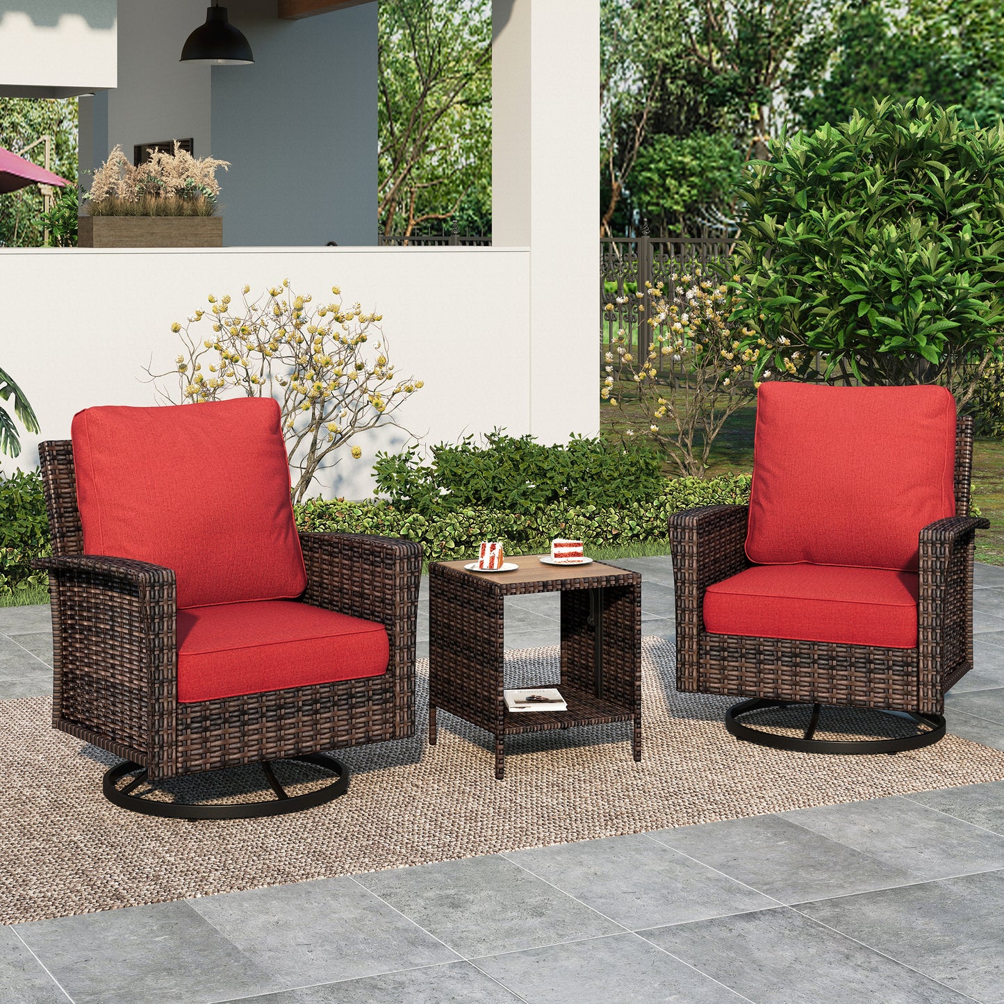 Summit-Living-3-Piece-Outdoor-Rocking-Swivel-Glider-Chairs-Set-with-Coffee-Table-Wicker-Patio-Club-Lounge-Chairs-With-Backrests-Cushions-Red