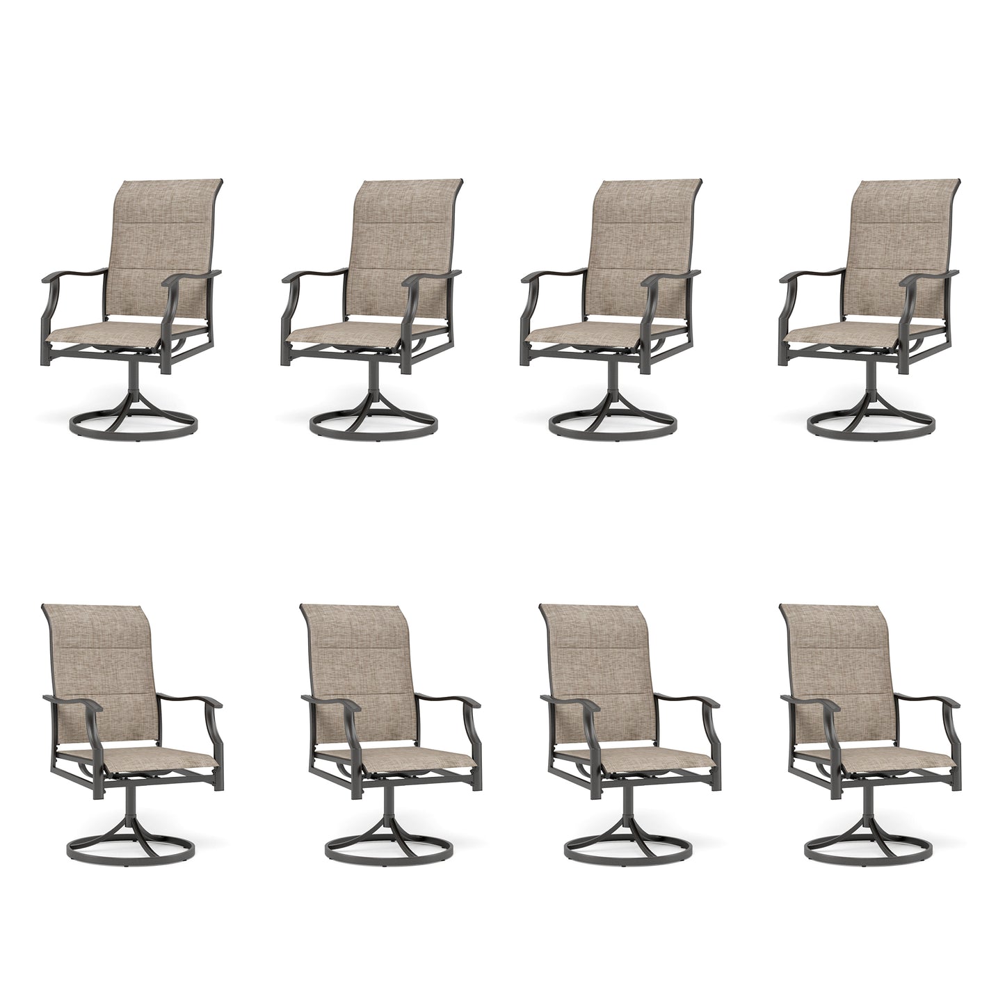 Summit-Living-8-Piece-Outdoor-Metal-Steel-Dining-Swivel-Chairs-Textilene-Patio-High-Back-Padded-Rocking-Chairs-Gray-Brown