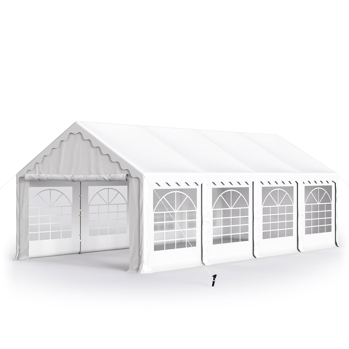 MF Studio 13 X 26 Outdoor Patio Canopy Party Tent with 8 Removable Sidewalls White