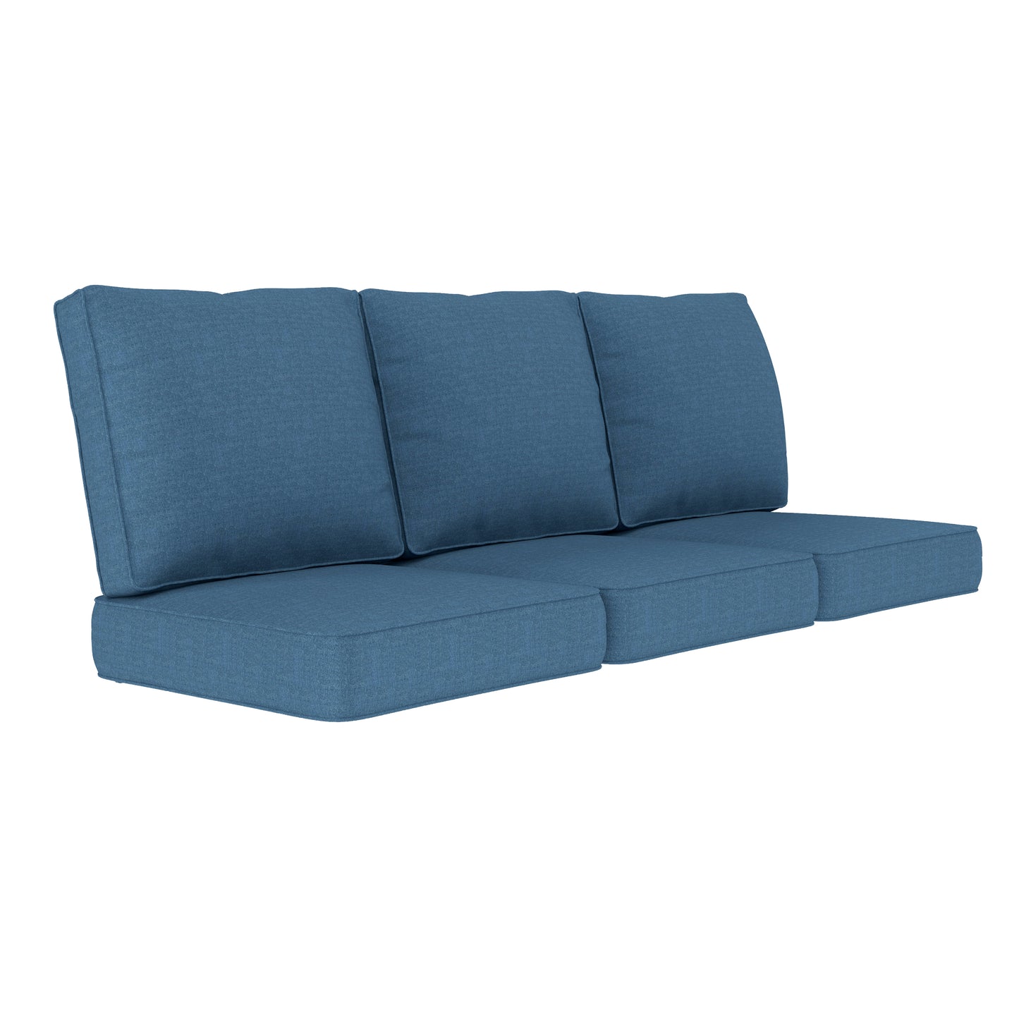 SUMMIT LIVING 24" x 24" x 5.75" Deep Seat Cushions, 3-Piece Olefin Replacement Cushion Set for Outdoor Patio Furniture, All-Weather-Resistant Navy Blue Sofa Cushions for Balcony & Couch