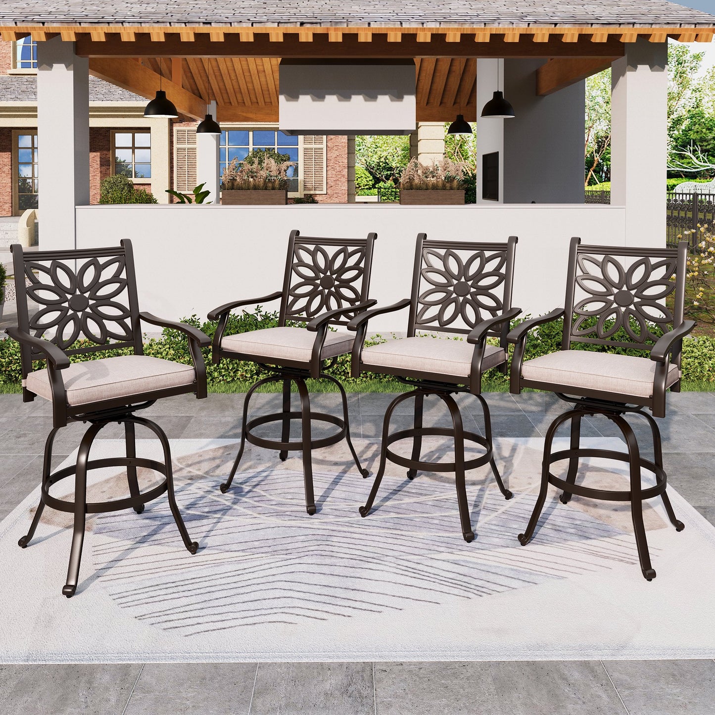 Summit-Living-Outdoor-Swivel-Bar-Stools-Set-of-4-Cast-Aluminum-High-Top-Counter-Height-Patio-Bar-Chairs-with-Seat-Cushions-Black-Beige