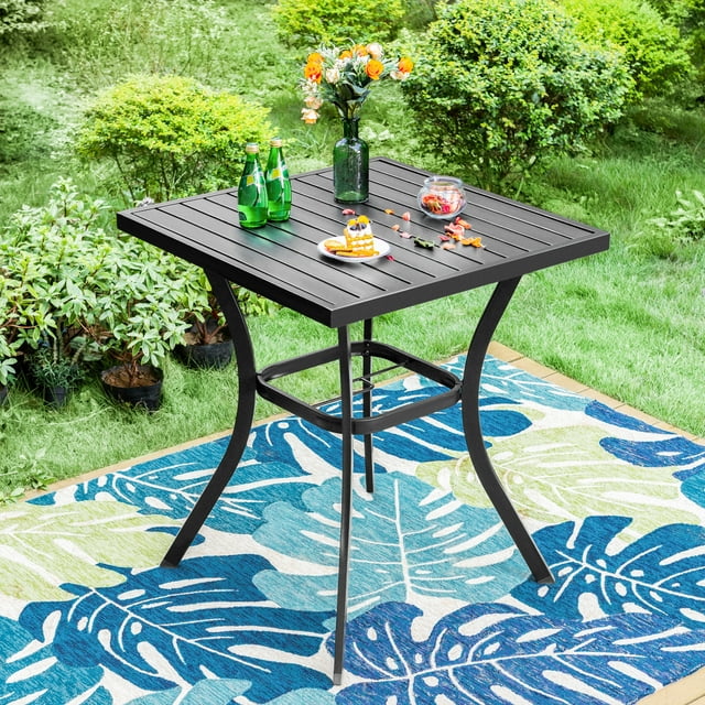 36 inch patio table with umbrella MF Studio 36"H Outdoor Counter Height Pub Table with Umbrella Hole, Pa – summitlivin