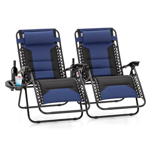 Summit-Living-2-Piece-Padded-Zero-Gravity-Chair-Outdoor-Patio-Recliner-with-Adjustable-Headrest-and-Cup-Holder-Blue