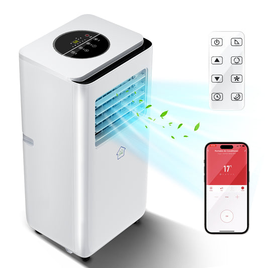 MF Studio 8000BTU ASHRAE Portable Air Conditioner with APP/Remote Control, 3-in-1 Standing AC with Cooler, Dehumidifier, Fan, Covers up to 350 Sq. Ft