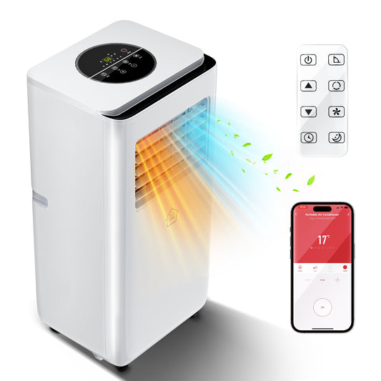 MF Studio 4-in-1 10000BTU ASHRAE Portable Air Conditioner with Heater, Cooler, Dehumidifier, Fan, Portable AC Unit with APP/Remote Control, Covers up to 450 Sq. Ft