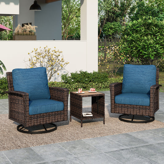 Summit-Living-3-Piece-Outdoor-Rocking-Swivel-Glider-Chairs-Set-with-Coffee-Table-Wicker-Patio-Club-Lounge-Chairs-With-Backrests-Cushions-Peacock-blue