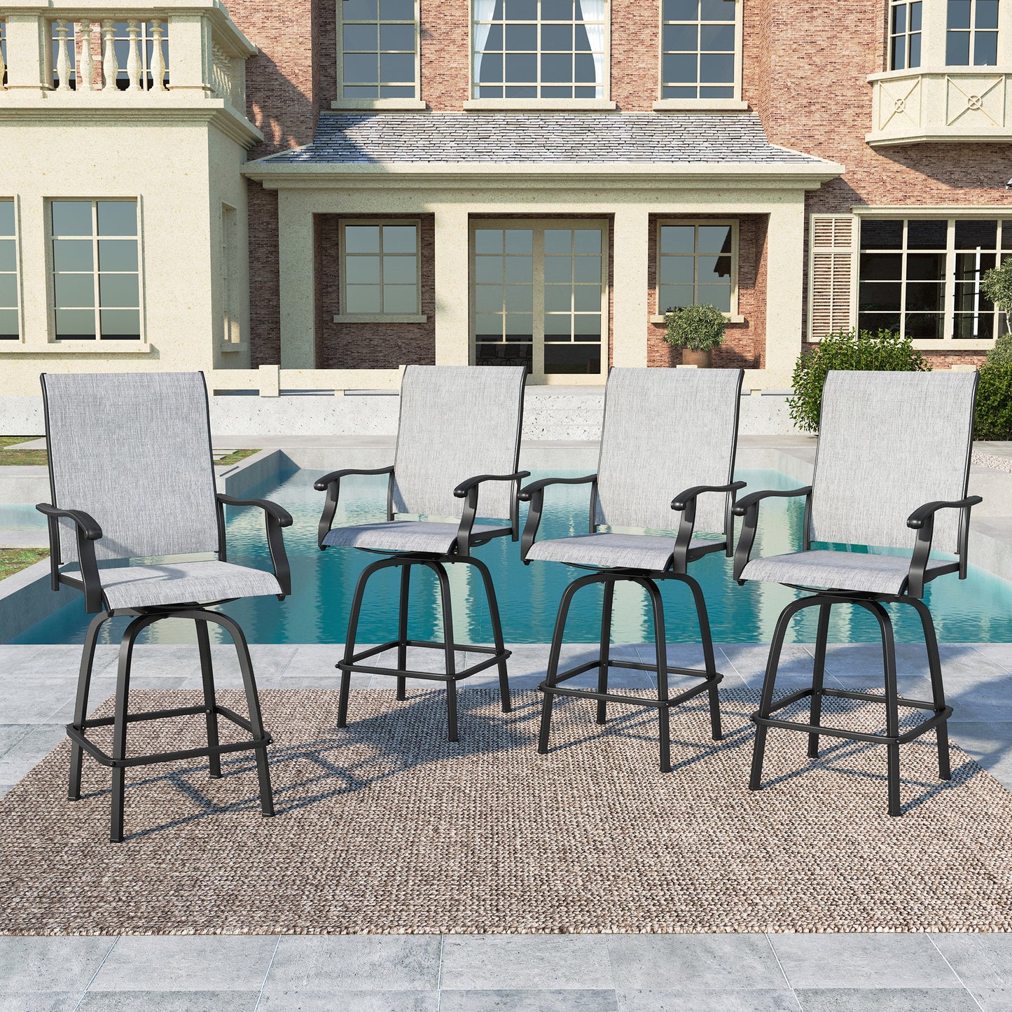 Summit-Living-4-Piece-Outdoor-Swivel-Bar-Stools-Patio-Metal-Frame-Counter-Height-Chairs-with-Quick-Dry-Textilene-Black-Gray