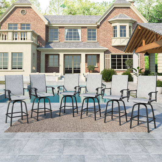 Summit-Living-6-Piece-Outdoor-Swivel-Bar-Stools-Patio-Metal-Frame-Counter-Height-Chairs-with-Quick-Dry-Textilene-Black-Gray