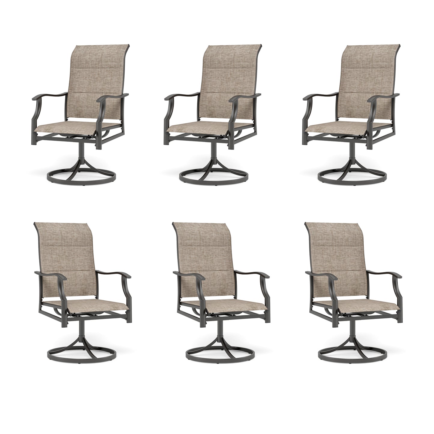 Summit-Living-6-Piece-Outdoor-Metal-Steel-Dining-Swivel-Chairs-Textilene-Patio-High-Back-Padded-Rocking-Chairs-Gray-Brown