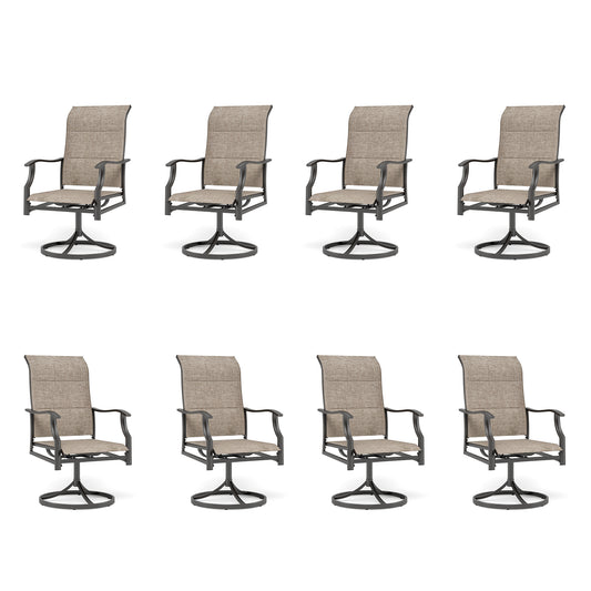 Summit-Living-8-Piece-Outdoor-Metal-Steel-Dining-Swivel-Chairs-Textilene-Patio-High-Back-Padded-Rocking-Chairs-Gray-Brown