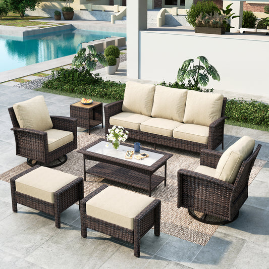 Summit-Living-7-Seat-Wicker-Patio-Furniture-Set-with-2-Swivel-Chairs-3-Seat-Sofa-2-Coffee-Table-with-2-Ottoman-Outdoor-Sectional-Conversation-Set-Beige