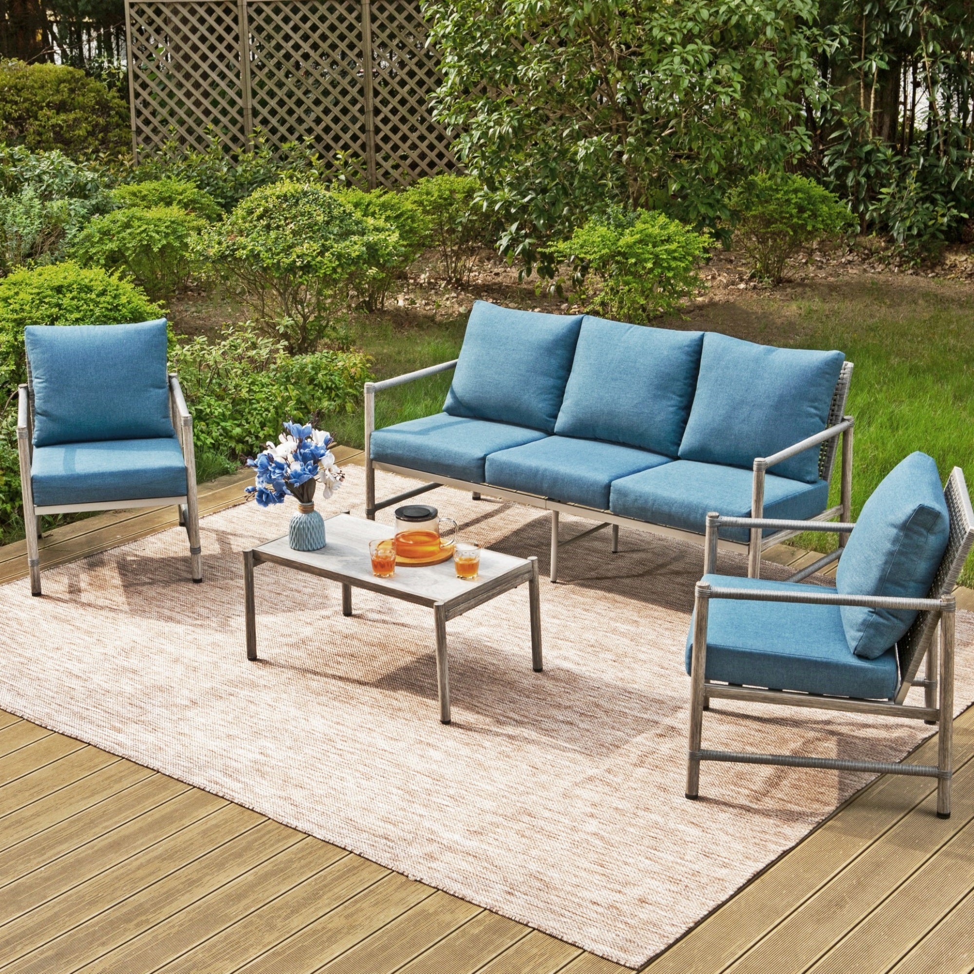 Farmhouse patio conversation sets online