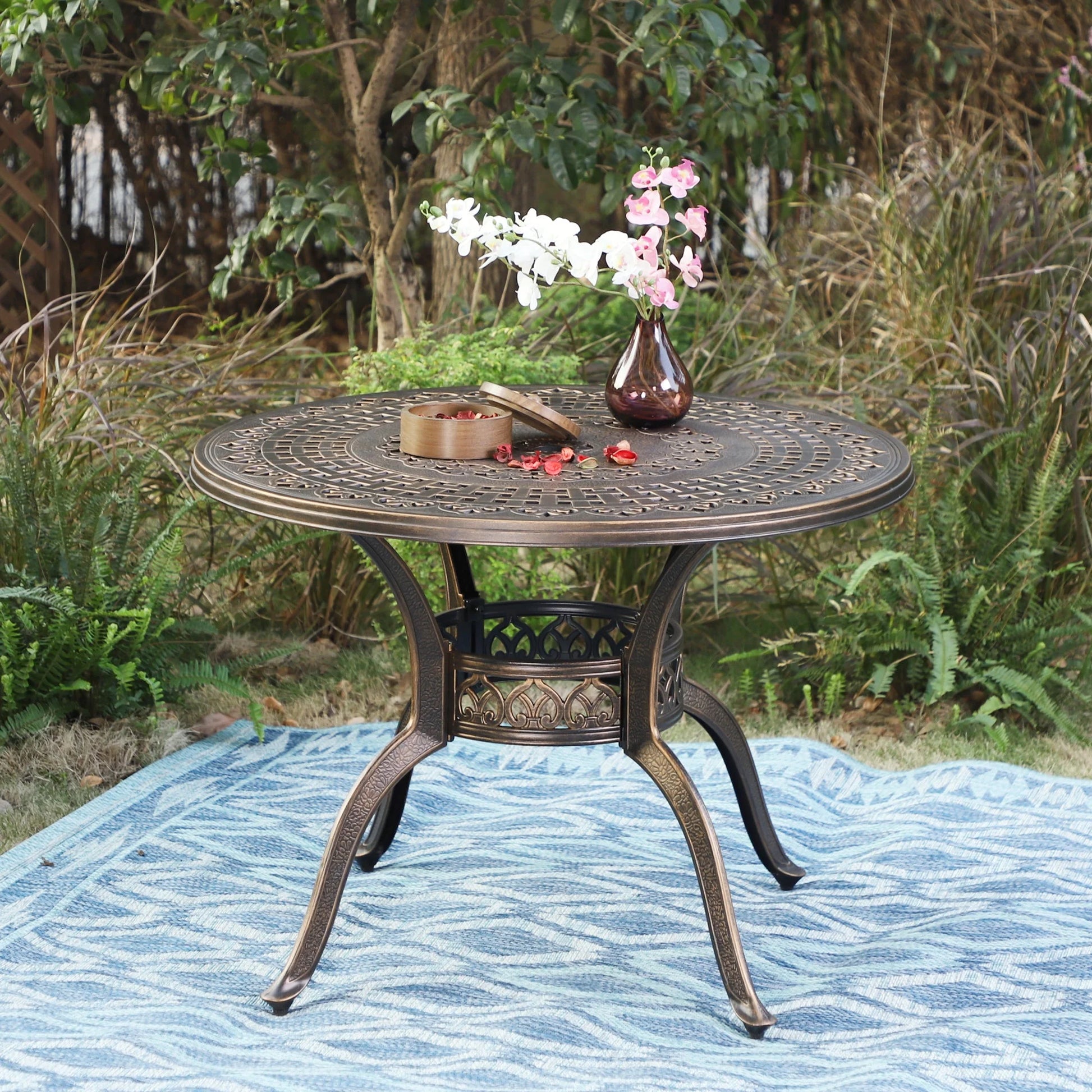 MF-Studio-Cast-Aluminum-Outdoor-Dining-Table-with-Umbrella-Hole-Patio- – summitlivin