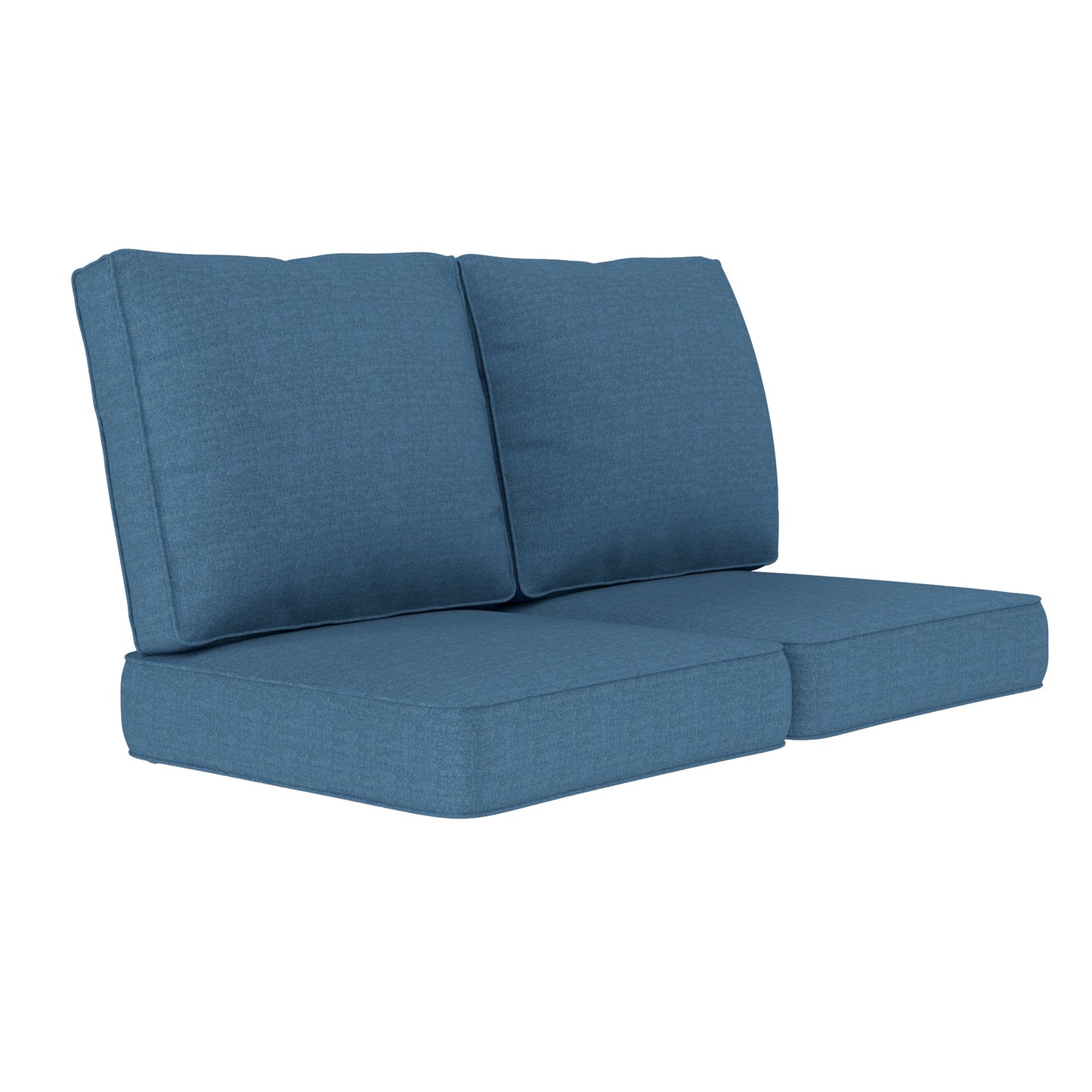 SUMMIT LIVING 24" x 24" x 5.75" Deep Seat Cushions, 2-Piece Olefin Replacement Cushion Set for Outdoor Patio Furniture, All-Weather-Resistant Navy Blue Sofa Cushions for Balcony & Couch