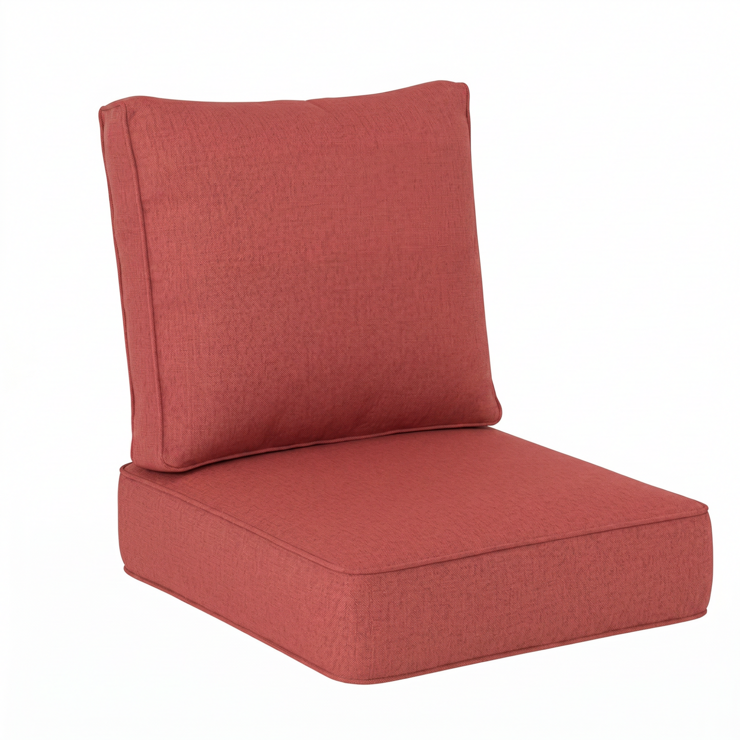 SUMMIT LIVING 24" x 24" x 5.75" Deep Seat Cushions, Olefin Replacement Cushion Set for Outdoor Patio Furniture, All-Weather-Resistant Red Sofa Cushions for Balcony & Couch