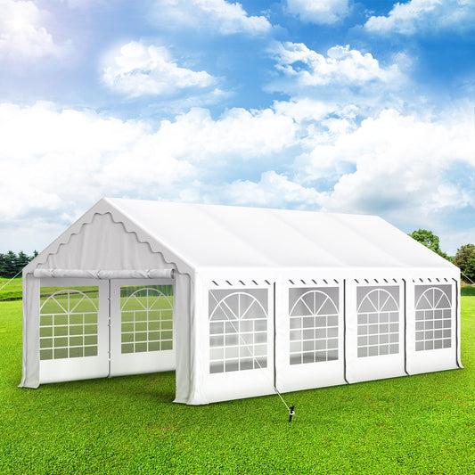 Summit Living 13 x 26 FT Outdoor Patio Canopy Party Tent with 8 Removable Sidewalls White